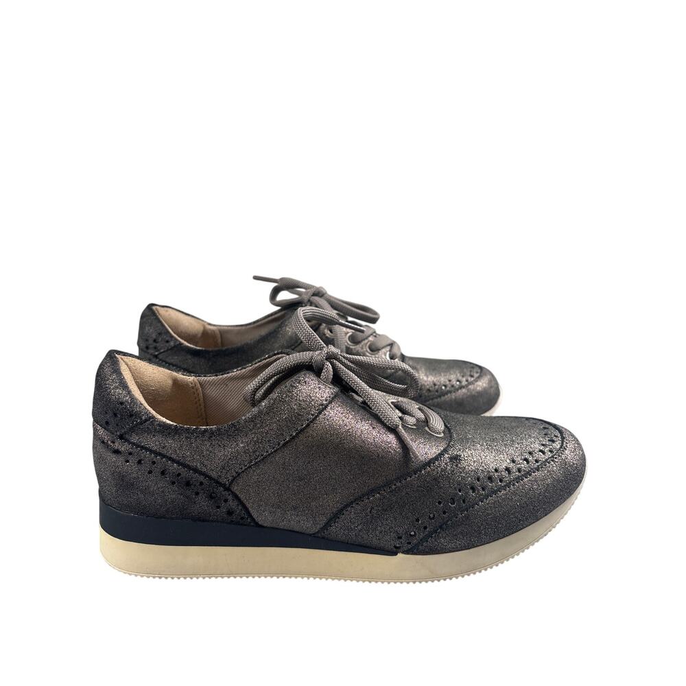 Naturalizer JIMI 2 Sneakers Women's Size 9M Gray Metallic Leather Comfort Casual